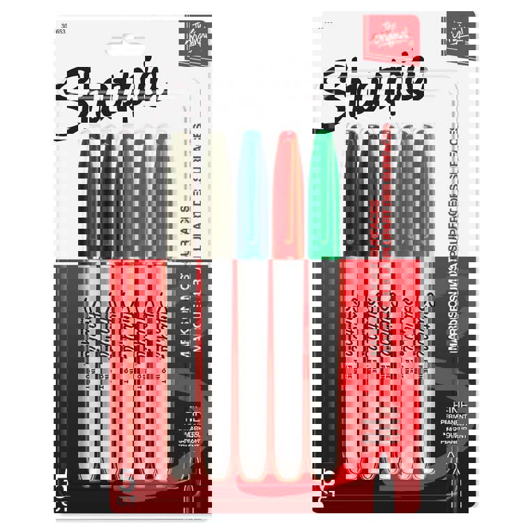 Sharpie Fine Point Markers, 5 Pack