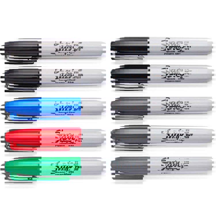 Sharpie Fine Point Markers, 5 Pack