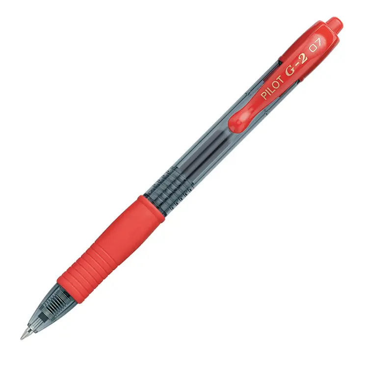 Pilot® G2 Retractable Gel Ink Pens, Red