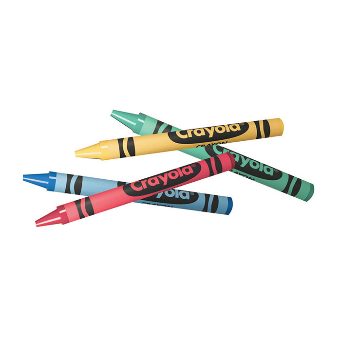 Crayola Large Single-Color Crayon Refill, White, Pack of 12