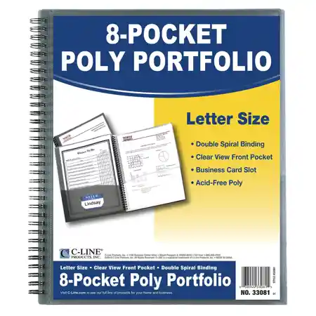 8-Pocket Vinyl Portfolio