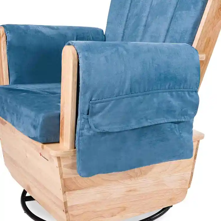 Glider Rocker Replacement Cushions, Blue Microfiber