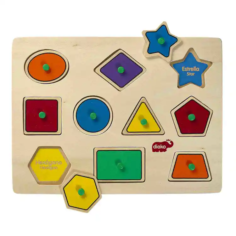 Shapes & Colors Peg Puzzle Set