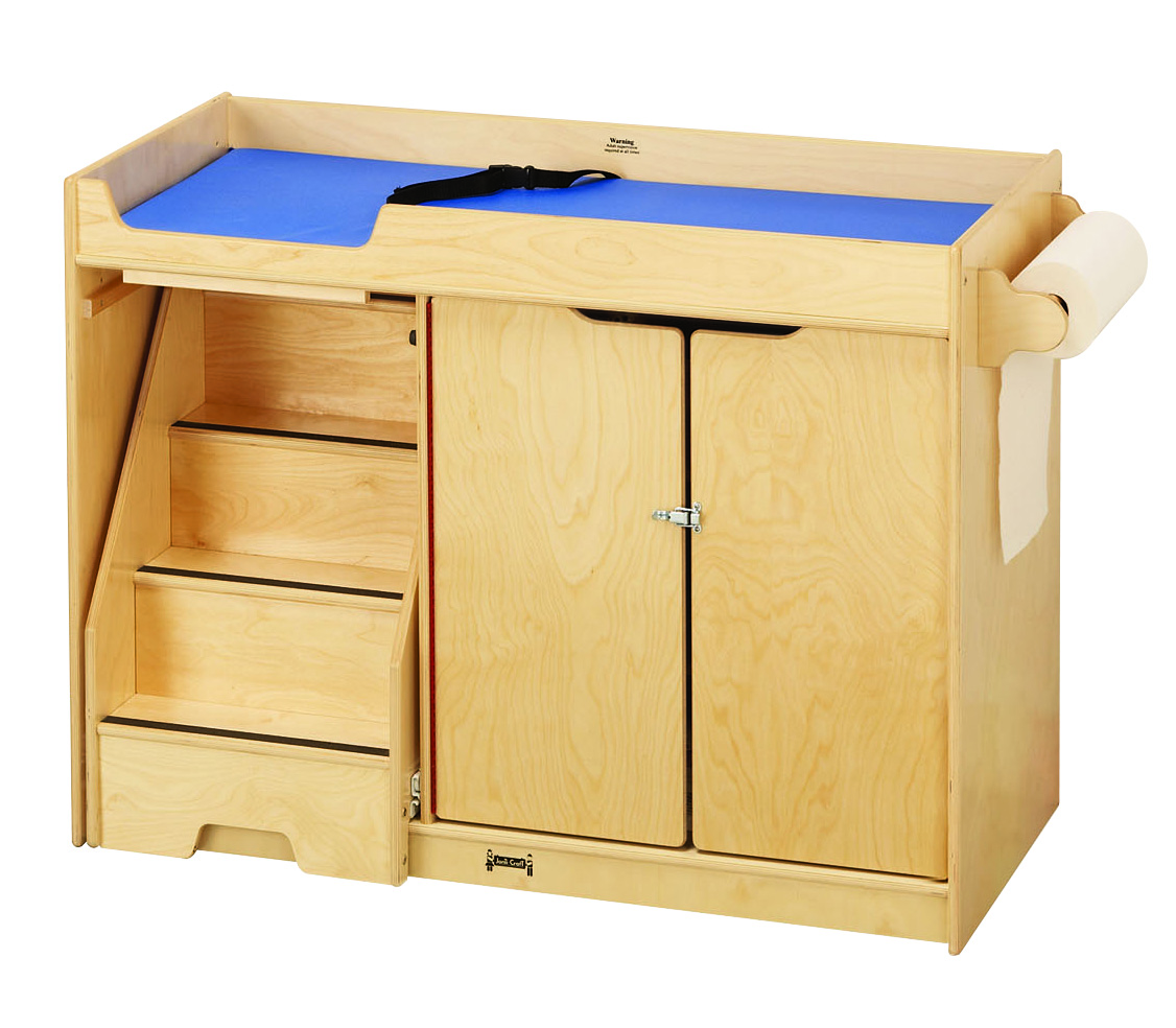 changing table with stairs