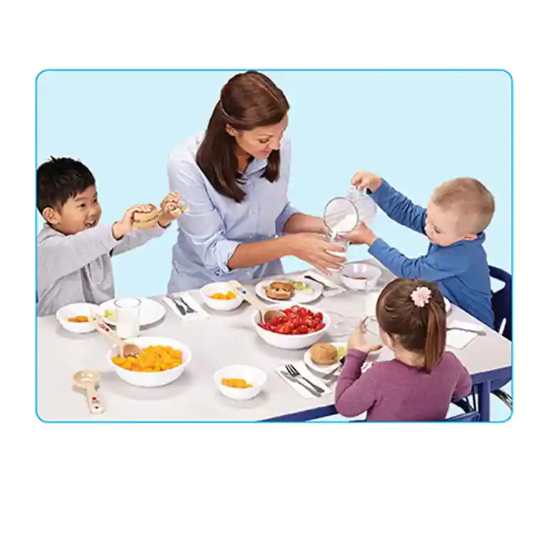 Family Style Dining Divided Plates, 6 Pieces