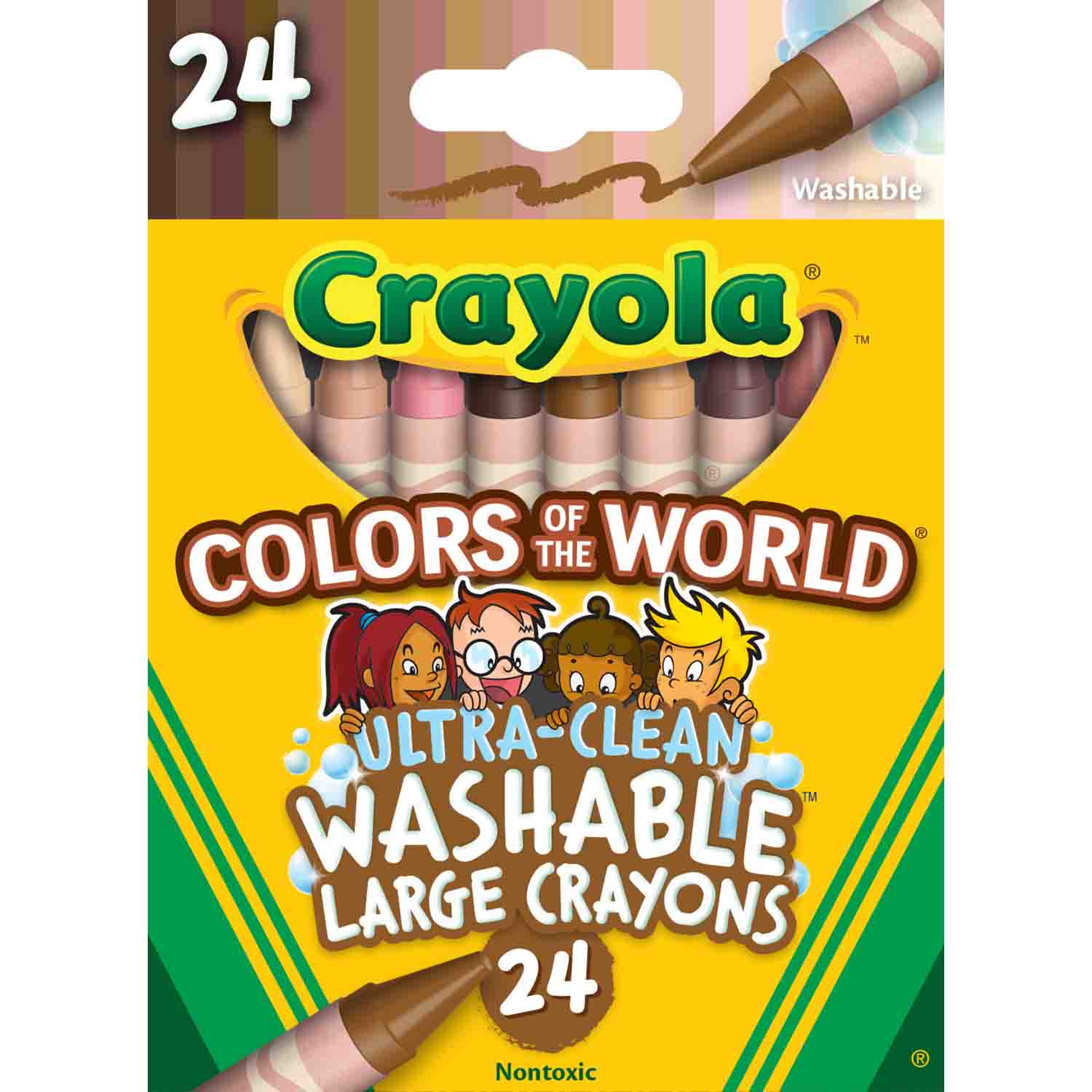 Crayola Large Crayons, Colors of The World, 24 Count