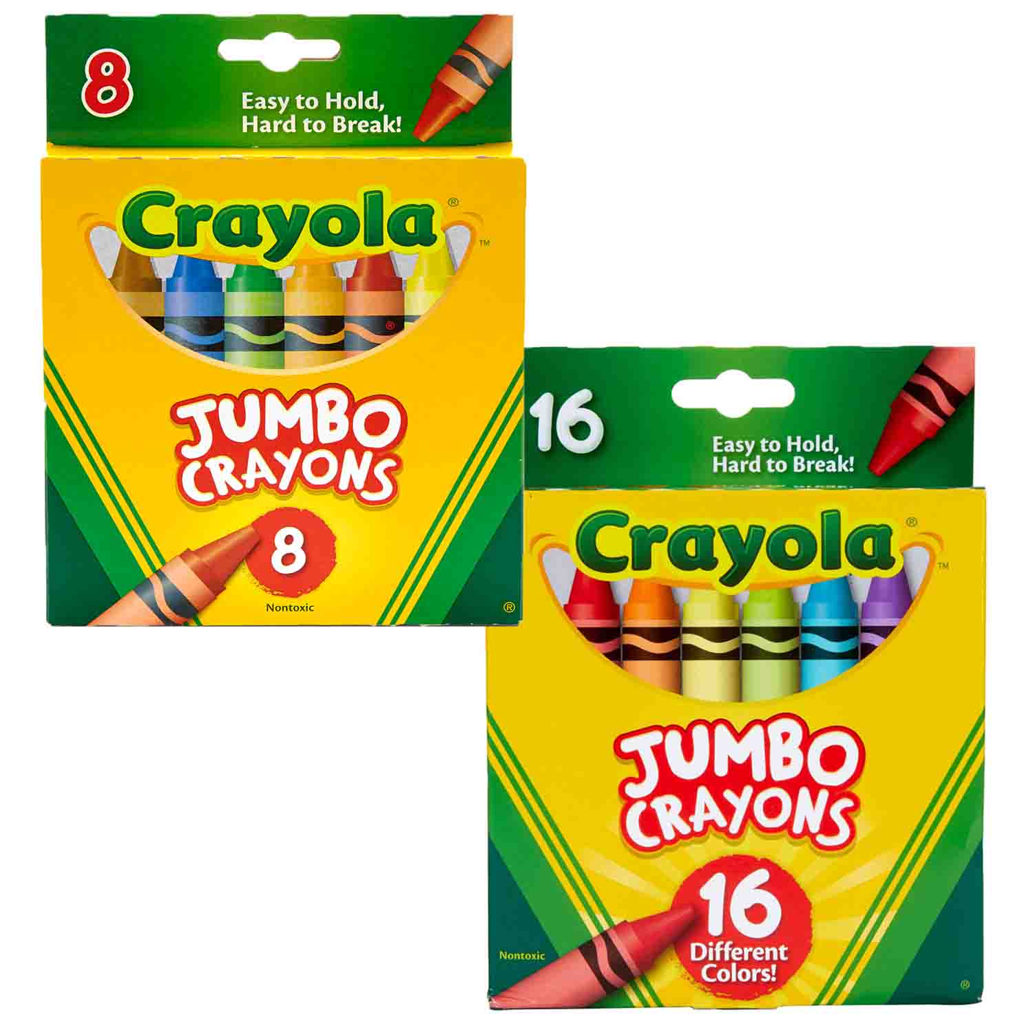 Crayola Jumbo Crayon Set, 8 Count, Kindergarten School Supplies, Toddler  Crayons, Gifts for Toddlers 