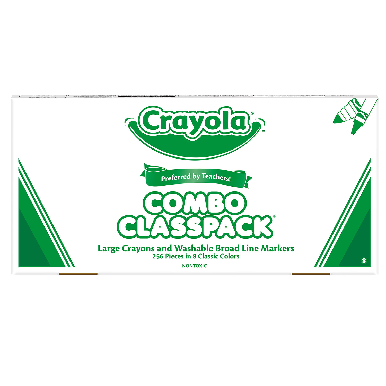 Crayola Crayons and Markers Combo Classpack, Eight Colors, 256-set