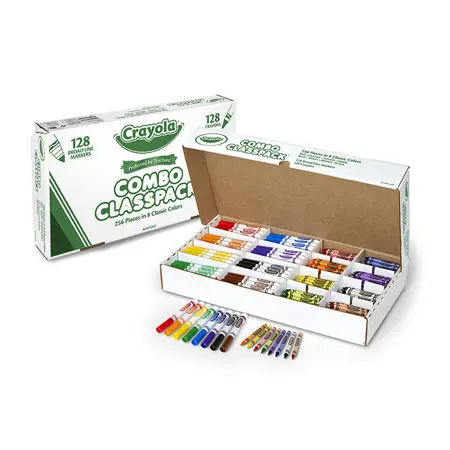 Crayola® Regular Size Crayon & Marker Combo Classpack