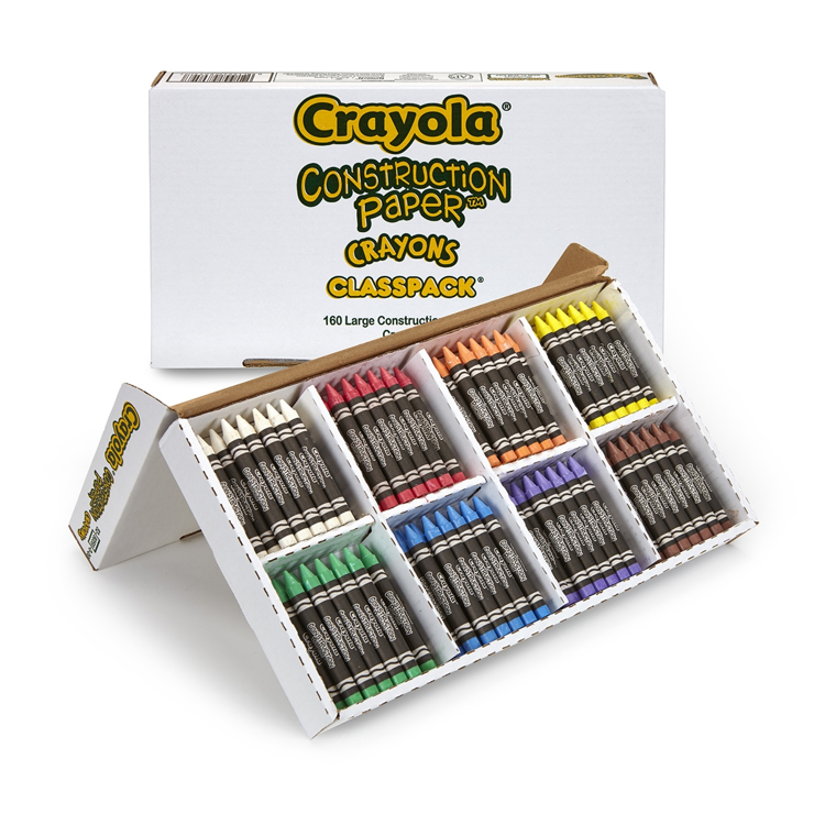 Crayola® Construction Paper™ Large Crayons Classpack®
