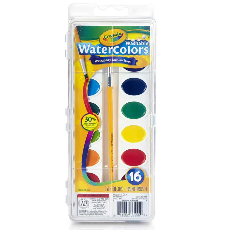 Crayola® Washable Watercolors, 16 Colors