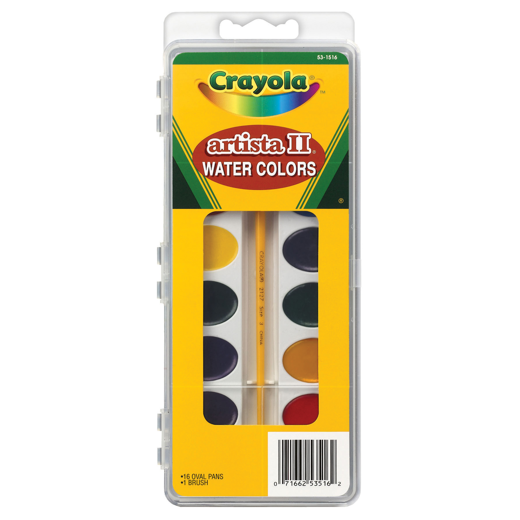  Crayola Non-Toxic Washable Semi-Moist Watercolor Paint  Set, Plastic Oval Pan, Assorted Color, Set Of 8 : Learning: Play