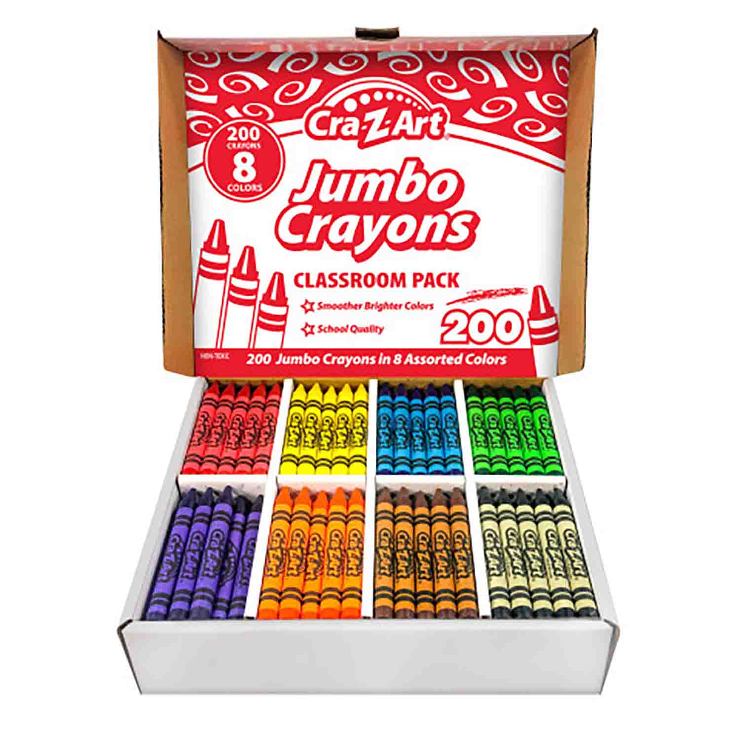 Large Crayons, Lift Lid Box, 16 Colors/Box - BOSS Office and Computer  Products