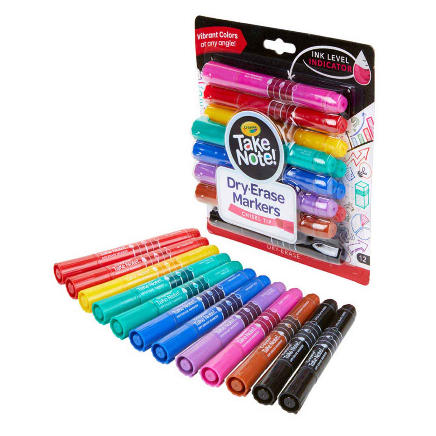 Crayola Take Note Dry Erase Markers 12ct