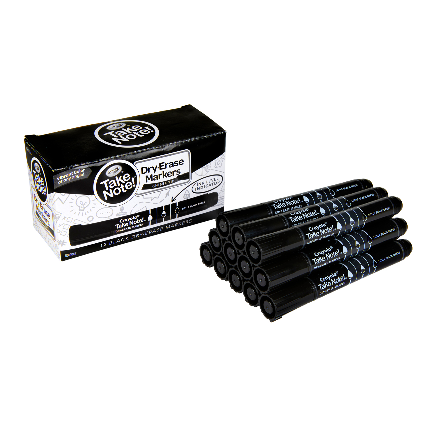 Crayola® Take Note DryErase Marker, Black 12 Ct Becker's