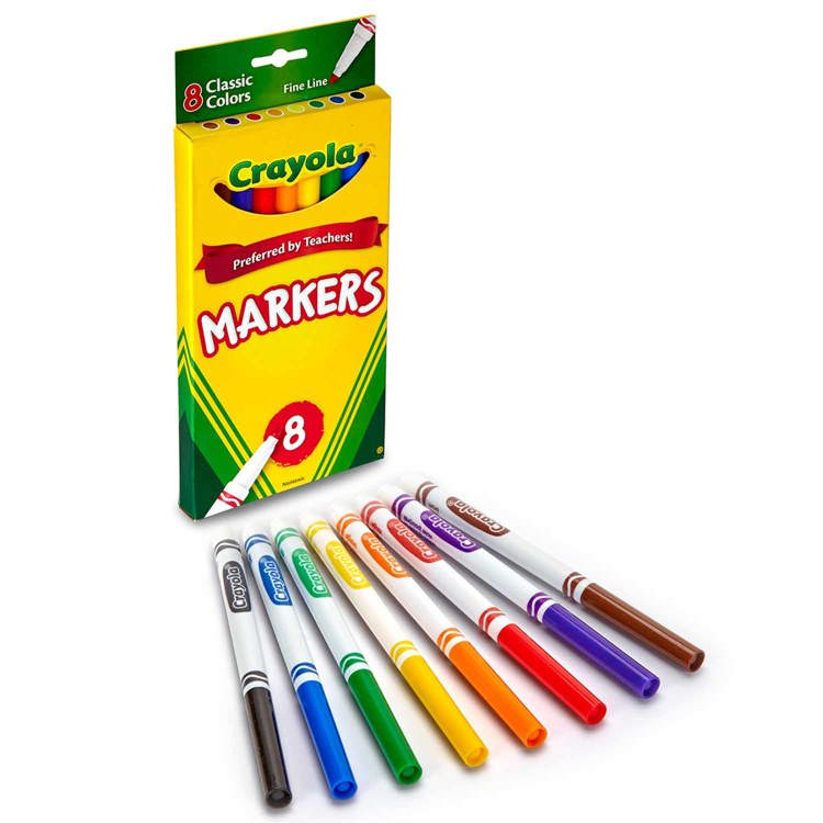 Crayola®  Fine Line Markers, Classic 8 Ct.