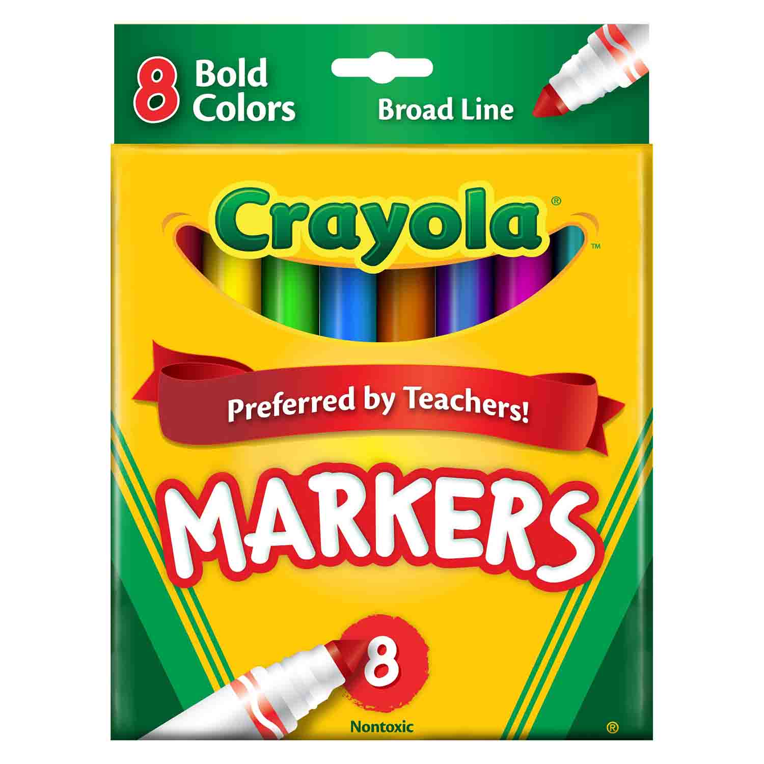 Crayola Classic Markers, Bold Colors - 8 count