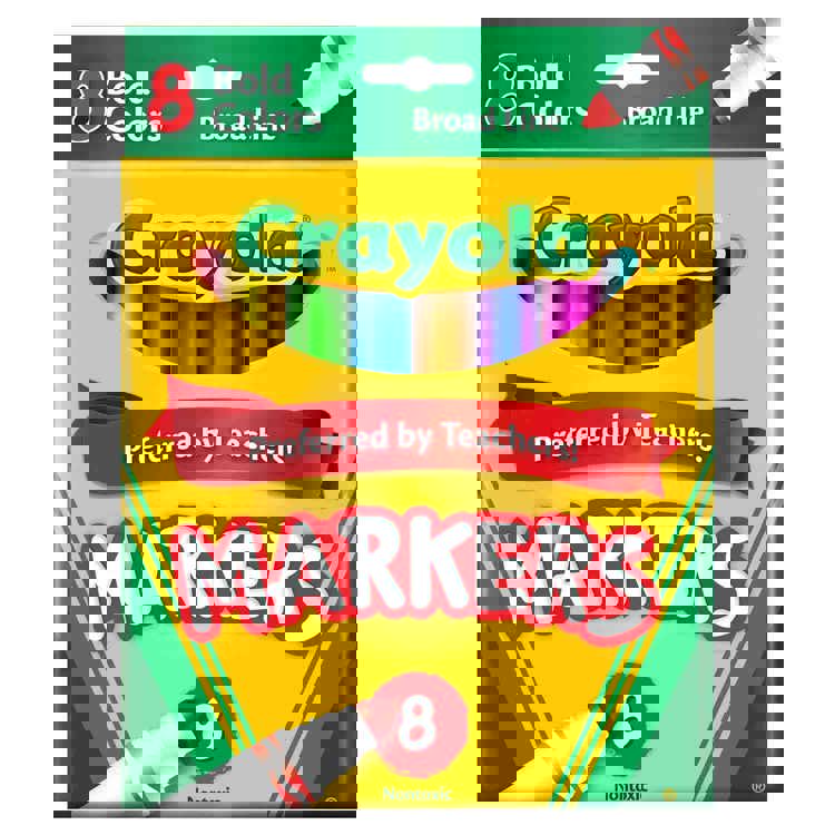 Crayola® Broad Line Markers, Bold Colors 8 Ct.