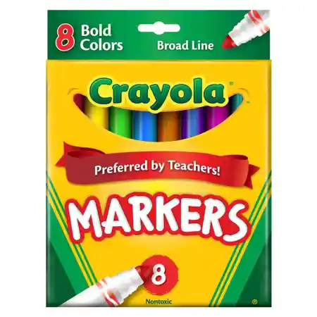 Crayola® Broad Line Markers, Bold Colors 8 Ct.