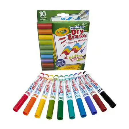 Crayola® Washable Dry-Erase Markers, Chisel Tip