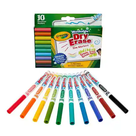 Crayola® Washable Dry-Erase Markers, Fine Line