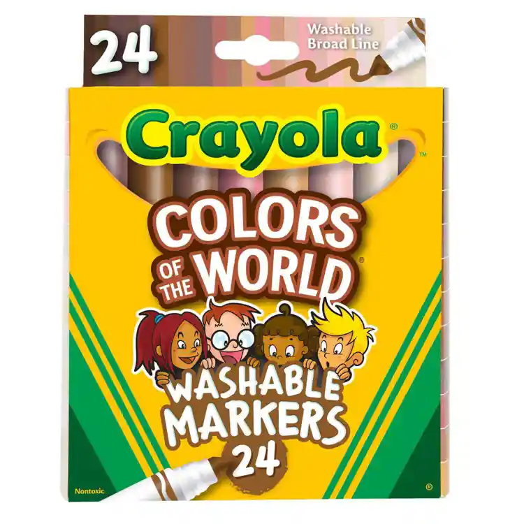 Crayola® Colors of the World™ Washable Broad Line Markers