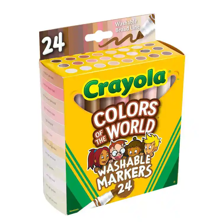 Crayola® Colors of the World™ Washable Broad Line Markers