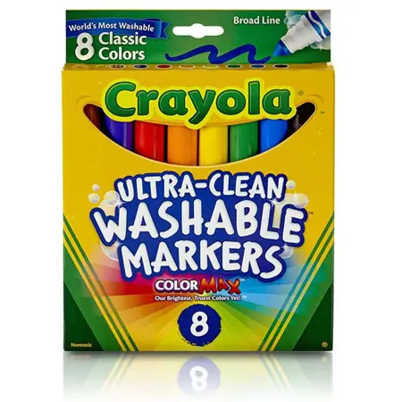 Crayola® Washable Broad Line Markers, Classic 8 Ct.