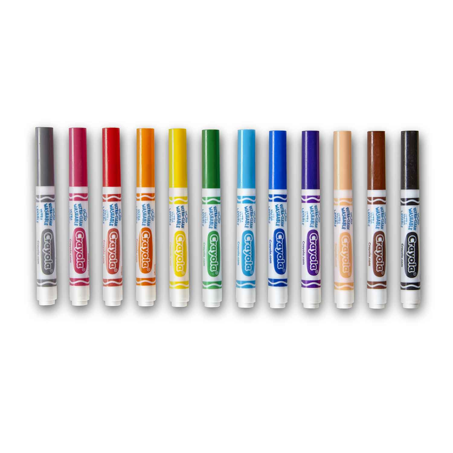 12 PACK LOT 2 IN 1 DOUBLE SIDED MARKERS WASHABLE 12 COLORS BROAD LINE