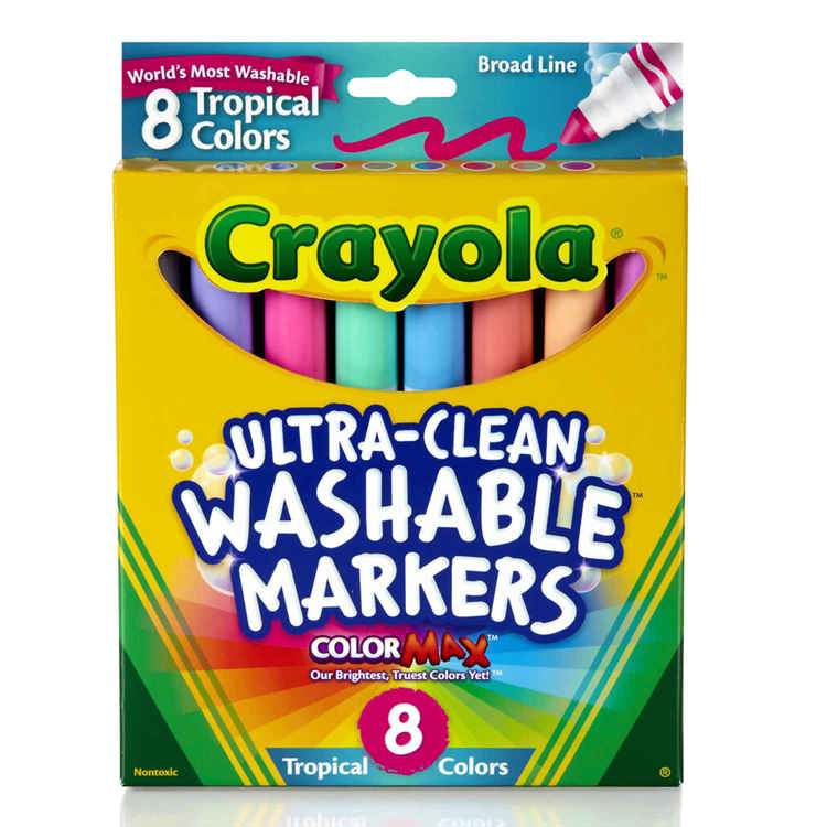 Crayola® Washable Broad Line Markers, Tropical 8 Ct.