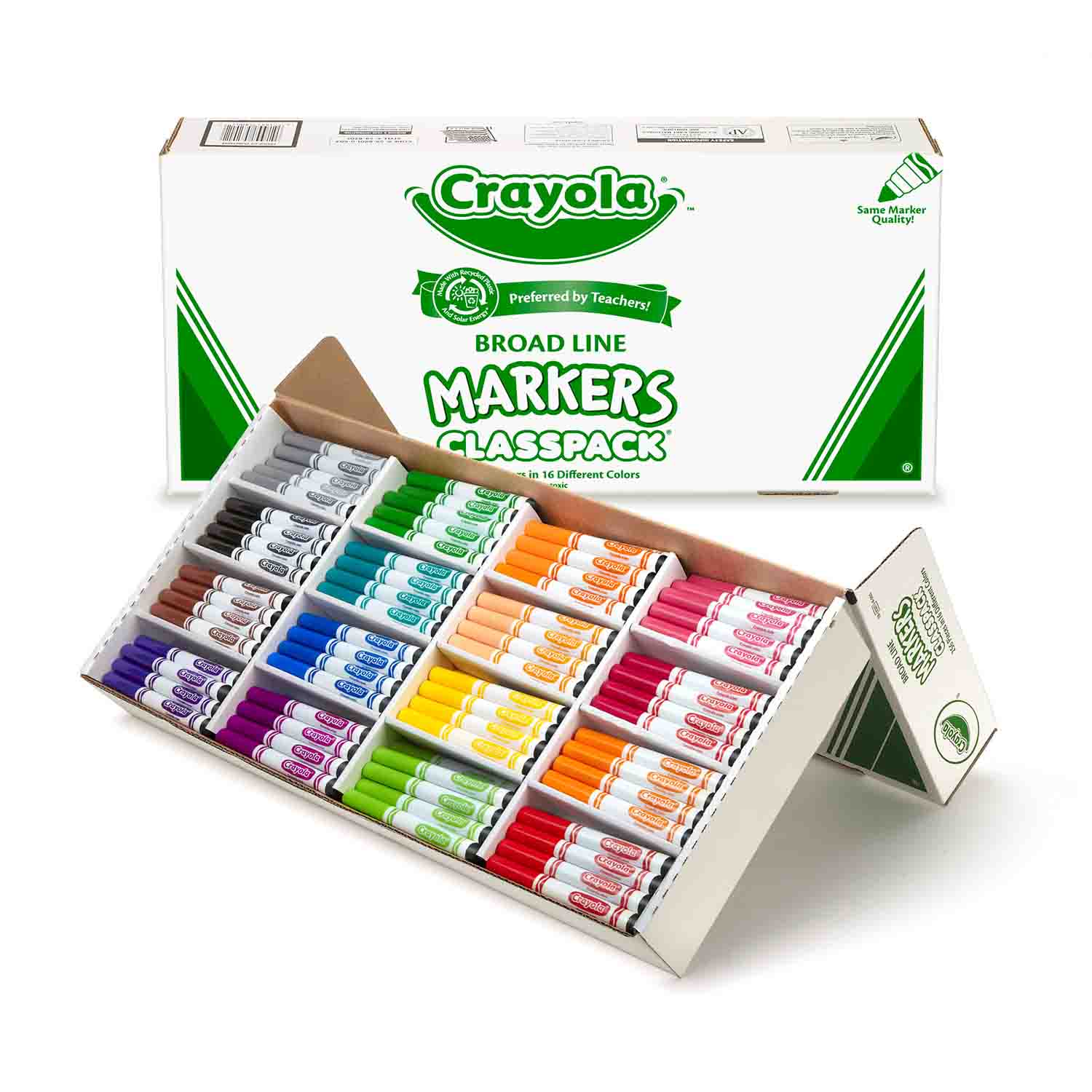 Crayola Classpack Markers, Crayola Markers Bulk, Set of 16 Colors with 16  Markers Each Ideal for Classrooms, School, Daycare