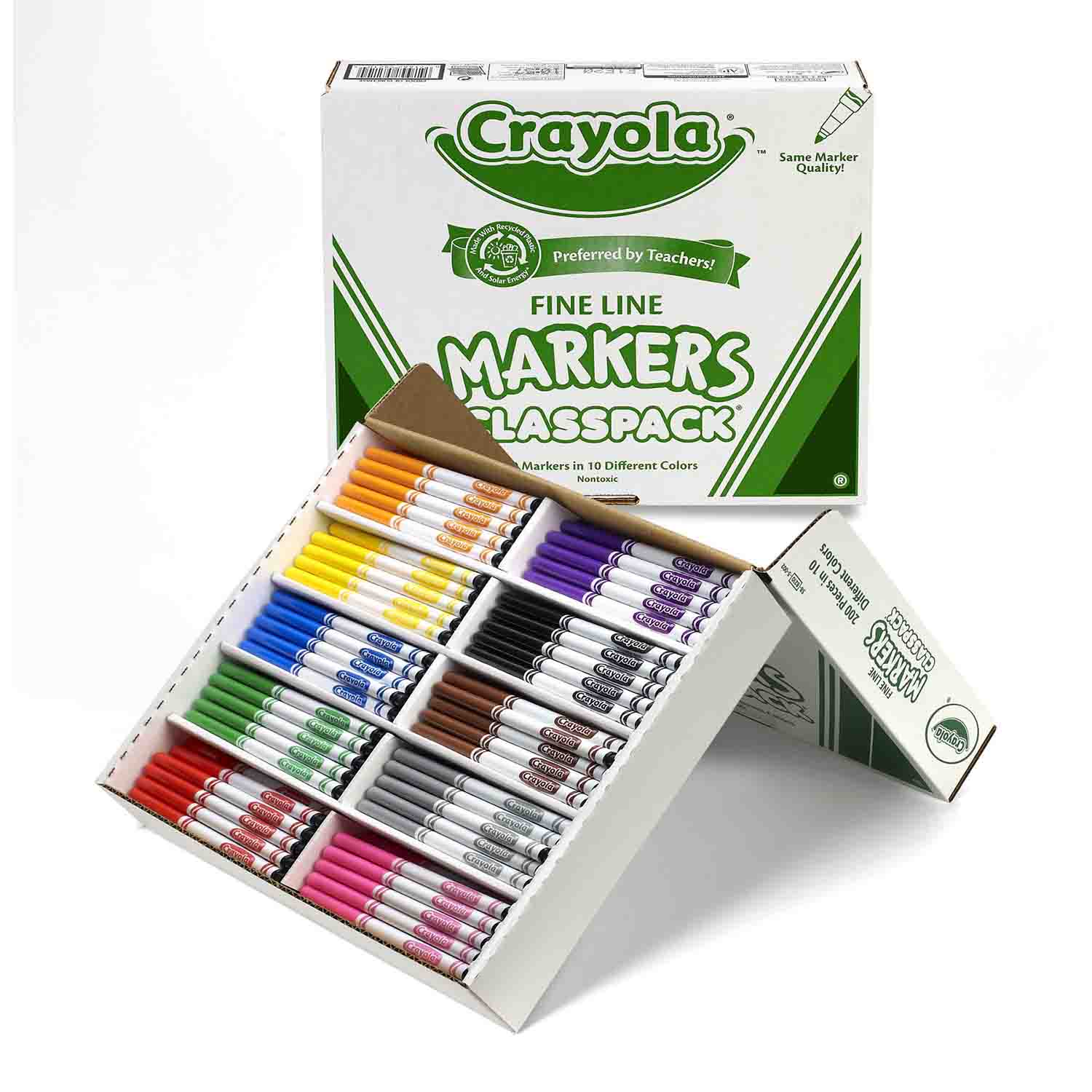 Crayola Fine Line Markers Assorted Classic Classpack Pack Of 10 - Office  Depot