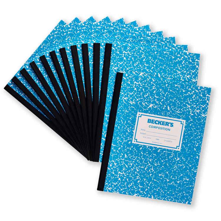 Becker's Blue Marble Composition Book, SewnDozen