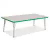 Rainbow Accents® KYDZ Gray Top Activity Tables, Rectangle 30" X 60", Elementary 15" - 24", Green