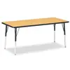 Jonti-Craft® Oak Top Activity Tables, Rectangle 30" X 72", Adult 24" - 31"