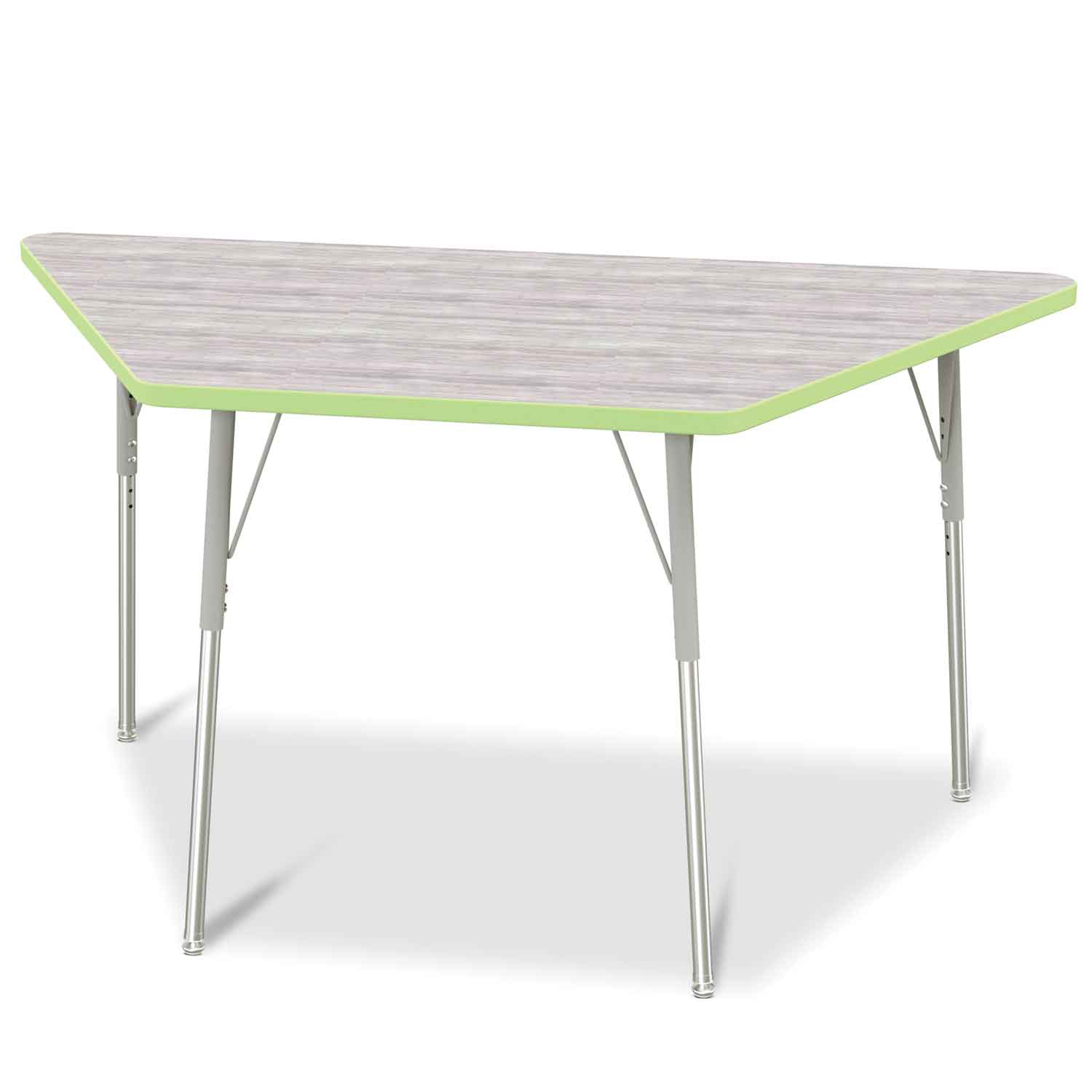 Gray//Blue//Blue 30 X 60 A-height Berries Kids Trapezoid Activity Tables