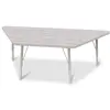 Berries® Driftwood Gray Top Activity Tables, Trapezoid 30" X 60", Elementary Height-Gray
