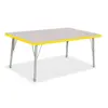 Rainbow Accents® KYDZ Gray Top Activity Tables, Rectangle 30" x 48", Elementary 15" - 24", Yellow