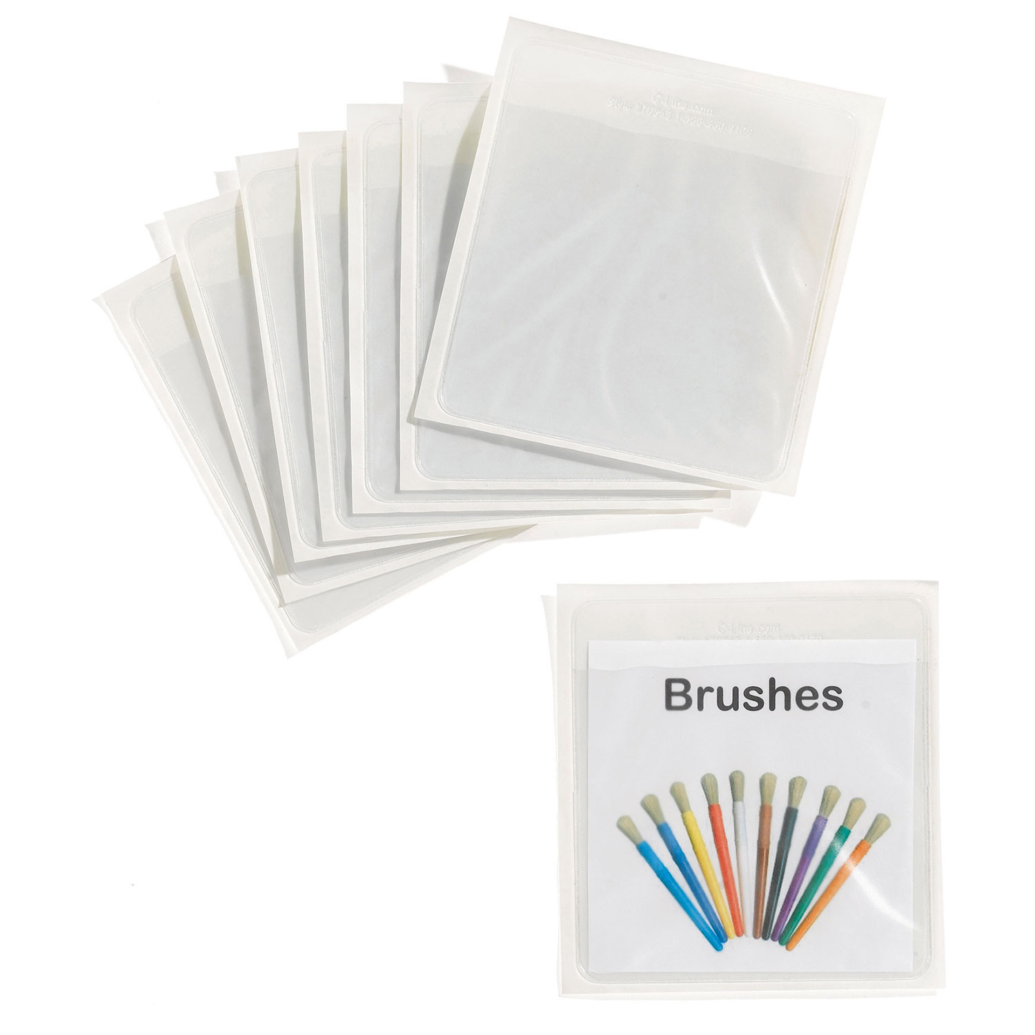 Peel & Stick Label Pockets | Adhesive Label Pockets | Becker's