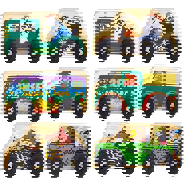 Mini Wooden Vehicles - Set 3