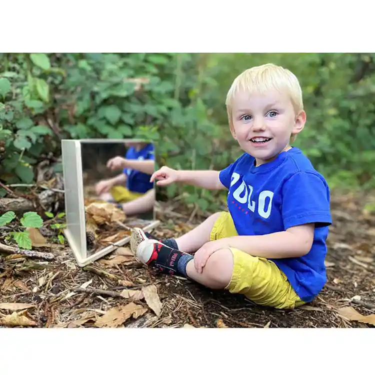 Wooden 3-Way Mirror