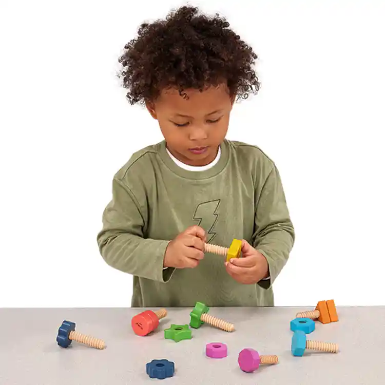 Rainbow Wooden Nuts & Bolts