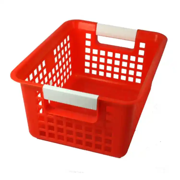 Large Book Basket, Red