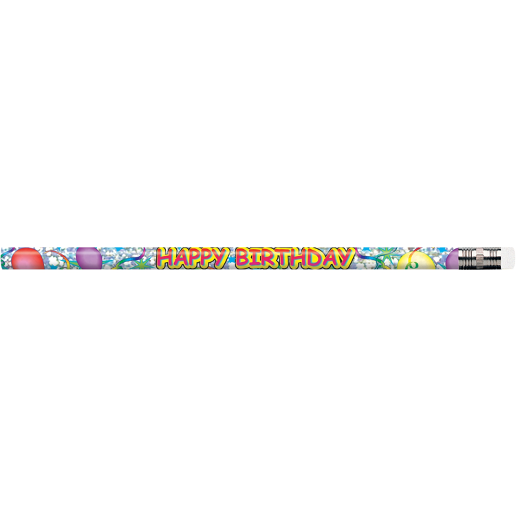 Just For Fun Pencils - Happy Birthday Glitz
