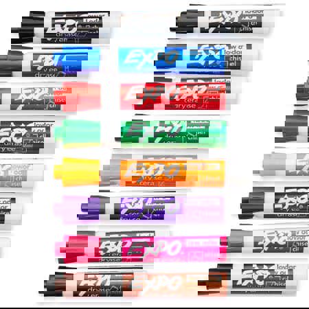 Expo Low Odor Dry-Erase Markers, 8 Color Set