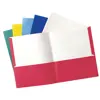 Economy E-Z 2-Pocket Folders, Assorted Colors, Without Gussets