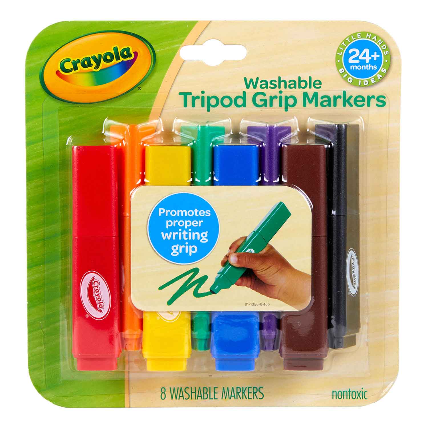 My First Tripod Grip Toddler Washable Markers Child 8 Pieces, Check Out  Today's Deals Now