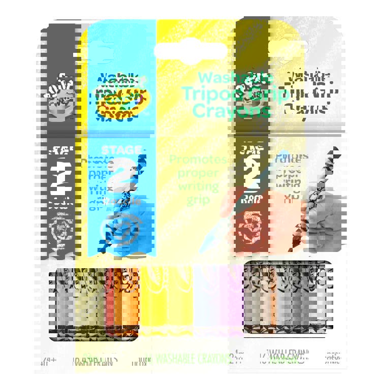 Crayola™ Washable Tripod Grip Crayons, 16 Colors