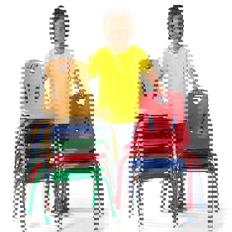 Berries Plastic Chairs with Powder Coated Legs