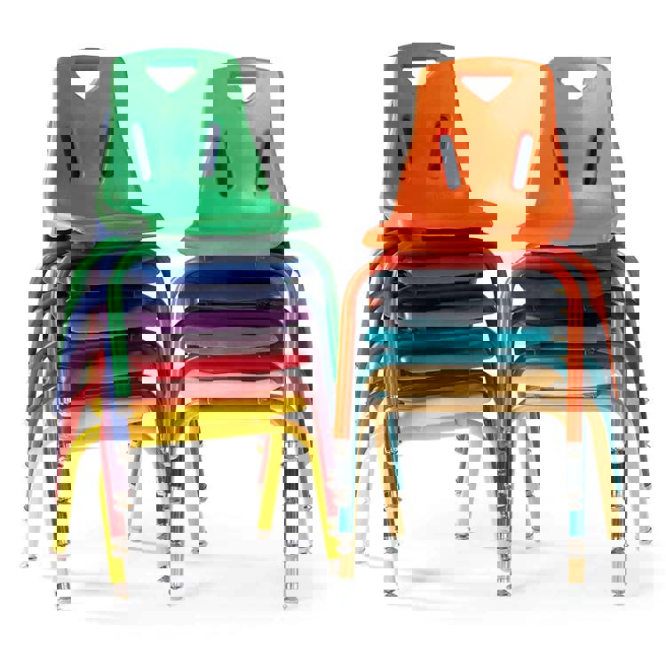 Berries Plastic Chairs with Powder Coated Legs